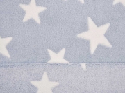 Wellness Fleece Jacquard  Sterne, hellblau