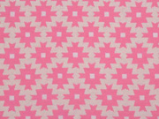 Bio-Jacquard Hamburger Liebe Inkamuster Lil-Ikat, hellpink