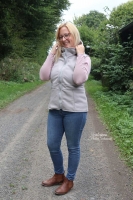 Doubleface Velour Strick, hellgrau