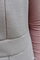 Doubleface Velour Strick, hellgrau