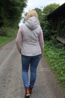 Doubleface Velour Strick, hellgrau