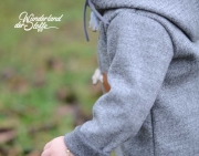 Doubleface Velour Strick, anthrazit