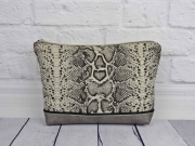 Lederimitat Vintage Look gepr�gte Optik, altsilber metallic