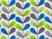 beschichtete Baumwolle Luna Bl�tter, limone