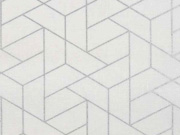 Baumwollstoff Gitternetz Camelot, silber metallic creme