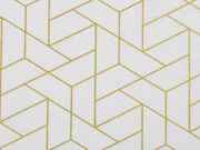 Baumwollstoff Camelot Mixology Luxe Tiled creme gold Metallic