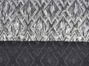 Cocktailstoff Rauten metallic, silber