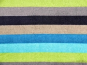 Wellnessfleece Streifen, t�rkis hellgr�n grau