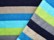 Wellnessfleece Streifen, t�rkis hellgr�n grau