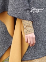 French Terry Sweat Viskose Blumenr�der, ocker