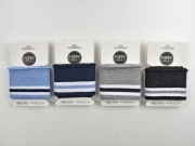 Fertigb�ndchen Streifen College Stil, wei� anthrazit grau melange