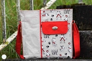 Leinenlook Dekostoff Hunde Dogs Life, natur