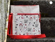 Leinenlook Dekostoff Hunde Dogs Life, natur
