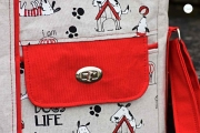 Leinenlook Dekostoff Hunde Dogs Life, natur