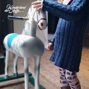 Strickstoff 100% Baumwolle Zopfmuster, jeansblau melange