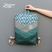 Kunstleder Lederimitat gepr�gte Optik, petrol