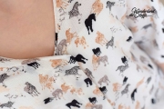 Crepe Blusenstoff Zebras, ecru