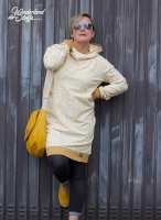 French Terry Sweat Boho Ornamente, ocker wei�