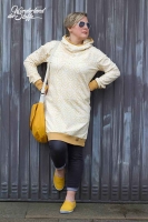 French Terry Sweat Boho Ornamente, ocker wei�