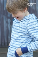 French Terry Sweat Reifenspuren, hellblau