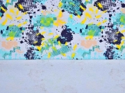 French Terry Sweat Farbflecken, hellblau