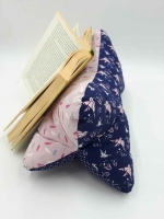 Baumwollstoff Kolibris Feliz, rosa dunkelblau