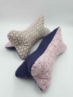 Baumwollstoff Kolibris Feliz, rosa dunkelblau