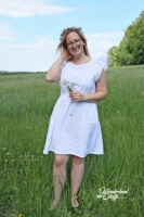 bestickte Baumwolle Batist Blumen und Ranken, wei�