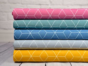 Baumwollstoff W�rfelmuster, rauchblau