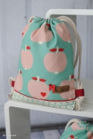 Canvas Stoff �pfel by Graziela schmutz-und wasserabweisend, mint