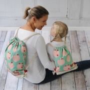 Canvas Stoff �pfel by Graziela schmutz-und wasserabweisend, mint