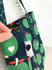 Canvas Stoff �pfel by Graziela schmutz-und wasserabweisend, gr�n dunkelblau