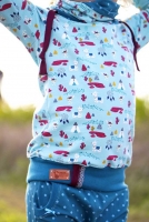 Jersey Punkte 5 mm, hellblau petrol