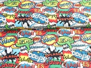 Jersey Comic Sprechblasen Farbkleckse, bunt wei�