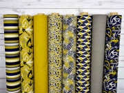 Dekostoff Leinenlook Palmbl�tter, beere natur