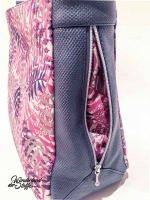 Dekostoff Leinenlook Palmbl�tter, beere natur