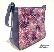 Dekostoff Leinenlook Palmbl�tter, beere natur