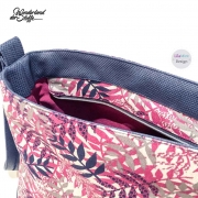 Dekostoff Leinenlook Palmbl�tter, beere natur