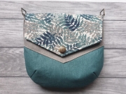 Dekostoff Leinenlook uni, gr�npetrol meliert