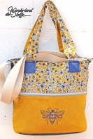 Dekostoff Leinenlook uni, senfgelb meliert