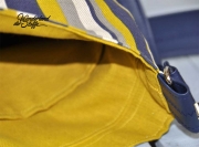 Dekostoff Leinenlook uni, senfgelb meliert