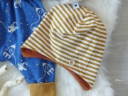 Jersey Streifen 5 mm, ocker wei�