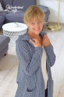 Jacquard Jersey Leopardenmuster, jeansblau