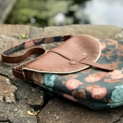 Lederimitat Vintage Look gepr�gte Optik, Havanna braun