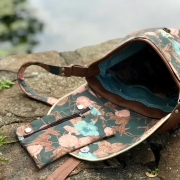 Lederimitat Vintage Look gepr�gte Optik, Havanna braun