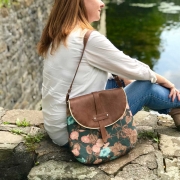 Lederimitat Vintage Look gepr�gte Optik, Havanna braun