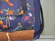 Lederimitat Vintage Look gepr�gte Optik, Havanna braun