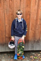 Jersey Streifen 1 cm, ocker wei�