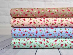 Baumwollstoff Bl�mchen, pink aprikot