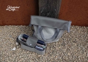 Dralon Teflon Outdoorstoff Rauten, grau